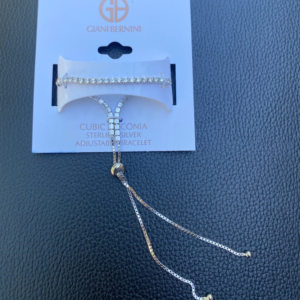 Sterling silver cubic zirconia bracelet